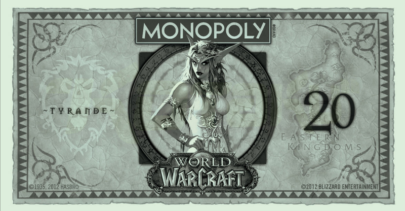 Illustration for article titled World of Warcraft Monopoly Puts a Fresh Face on Fake Currency